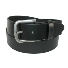 CTM Men's Leather Removable Buckle Bridle Belt