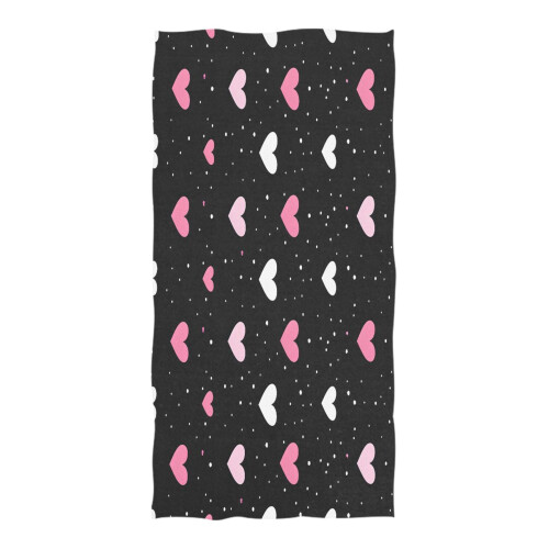 Valentine's Day Heart Print Oversized Microfiber Beach 2