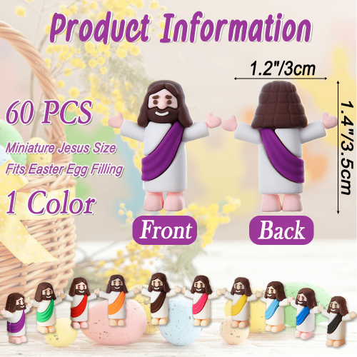 Mini Jesus Figurines Purple 60 Pcs 1