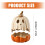 Halloween Pumpkin Candy Container Resin Glow Face Decor with Lid 3