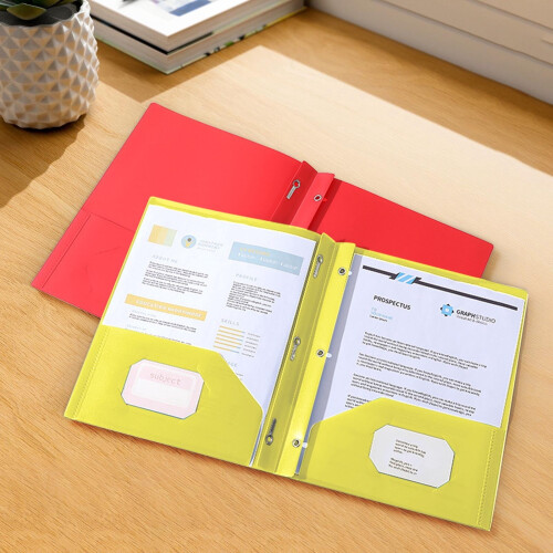 Clip Pocket Folder with Business Card Holder Letter Size 1