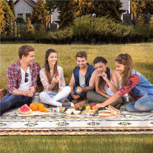 1pc, Boho Print 80X80 Extra Large Portable Picnic Blanket for Family Gatherings, Picnics and Barbecues
