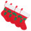Red Sock-Shaped Cutlery Pouch Felt 4 pcs 8