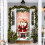 Christmas Door Cover Santa Pattern Elastic Fabric 35x72 inch 5