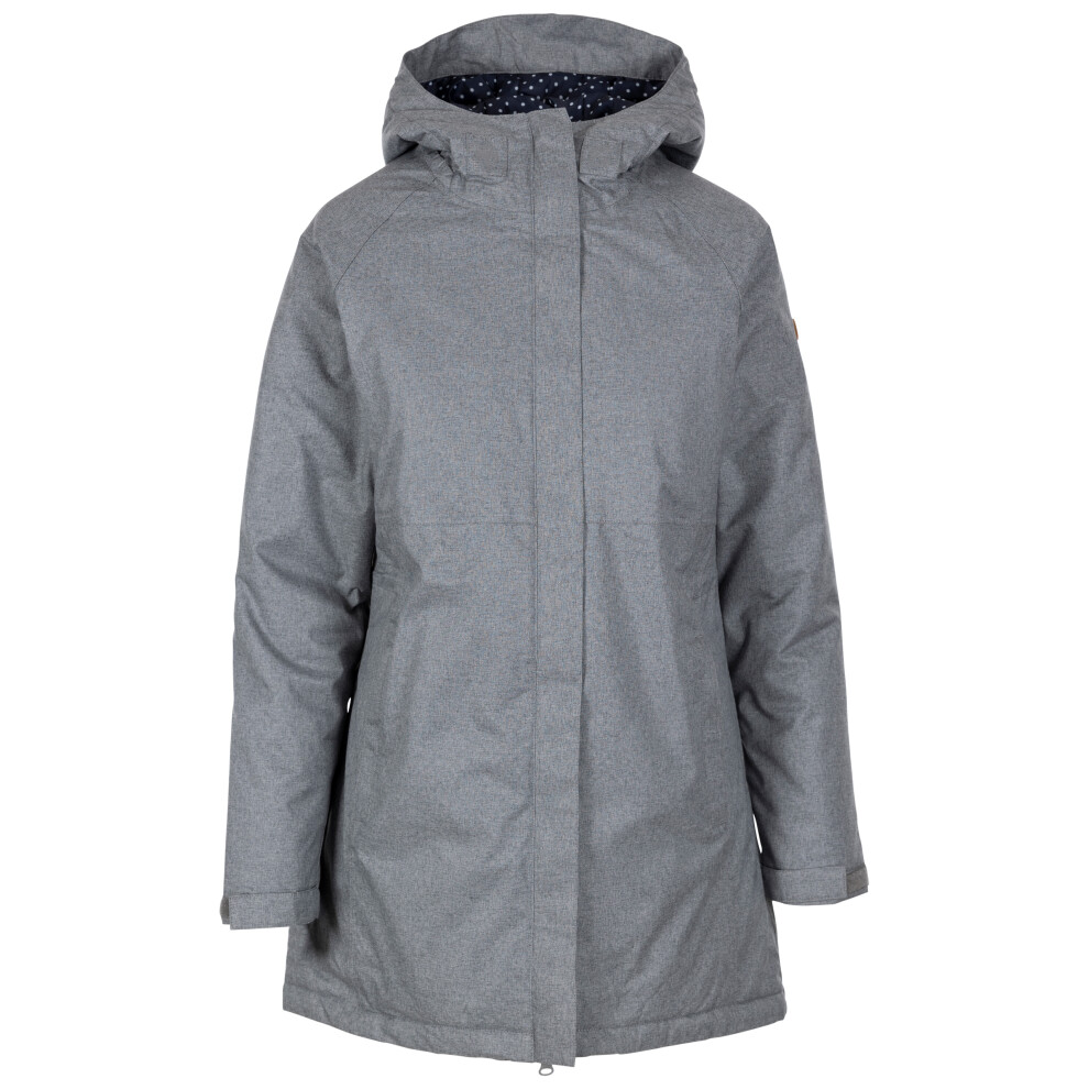 Trespass (10, Grey Marl) Womens Waterproof Hooded Padded Fleece Lined Jacket Wintertime