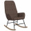 VidaXL vidaXL Schaukelstuhl Taupe Stoff 2