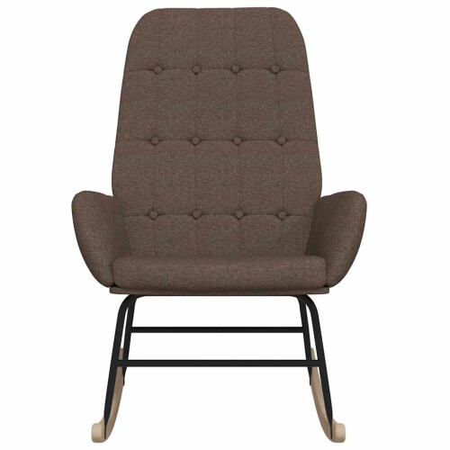 VidaXL vidaXL Schaukelstuhl Taupe Stoff 2