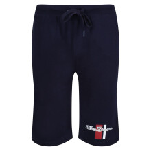 (S, Navy) Ben Sherman Mens Logo Relaxed Fit Sweat Shorts