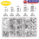 150Pcs Rivet Nut Flat Head Threaded Insert Aluminum Steel Nutsert Set M3-M8 Kit 1