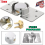 Heavy Duty 73mm Round Padlock Hasp Set Shutter Door Shed Lock Security Chrome UK 1