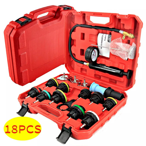 Car Cooling System Radiator Coolant Vacuum Pressure Pump Tester Test Tool Set UK