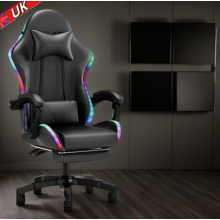 New Reclining Gaming Chair with Footrest & Bluetooth Speakers & RGB LED Lights