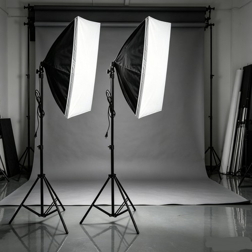 Photography Studio 135W Softbox Continuous Lighting Stand Kit Photo Video UK