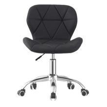 Leather Home Office Chair Cute Makeup Vanity Chair Swivel Computer Desk Chair