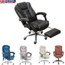Massage Office Chair Gaming Computer Desk Swivel Recliner Chair W/ Footrest UK