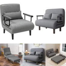 Fabric Sofa Bed Sleeper Couch Sofabed Settee Recliner Beds Folding & Adjustable