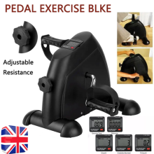 Mini Exercise Bike Pedal Exerciser Arm Leg Cycle Machine Adjustable Resistance.
