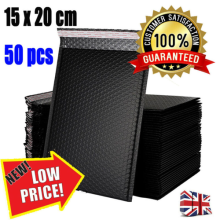 ðŸ” Bubble Mailers Padded Envelopes Bags Lined Poly Mailer Self Seal 50Pcs Black