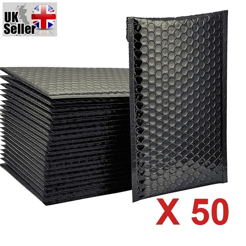 50x Mailing Envelopes,Bubble Wrap Lined Padded Mailer Self Seal