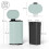 30 L Modern Curved Kitchen Bin - Green 5