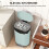 30 L Modern Curved Kitchen Bin - Green 6