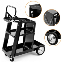 3 Tier Welding Cart Trolley Chains Plasma Cutter Mig Arc Tig Welder 90kg Storage