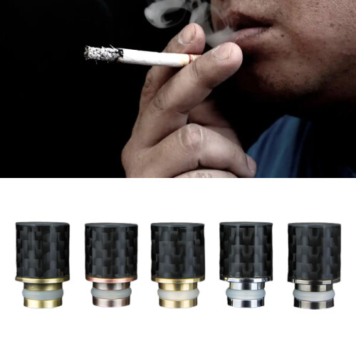 (D)Black Smoking Mouthpiece Durable Material Electronic Cigarette Accessories Tool 2
