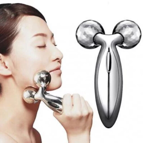 3d Roller 360 Rotate Silver Thin Face Full Body Shape Lifting Wrinkle Remover Facial Massage Tool 1