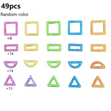 49-color transparent magnetic building blocks, 3D magnetic building blocks, magnetic stacking music, magnetic matching