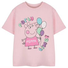 (2-3 Years, Pink) Peppa Pig Girls Party Time Short-Sleeved T-Shirt