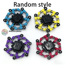 (1pc) Random Color Deformable Fidget Spinner, High-speed Bearing Multi-faceted Pocket Robot Toy, Suitable For Teenagers