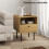 Bedside Table with Drawer and Open Shelf - Oak 8