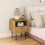 Bedside Table with Drawer and Open Shelf - Oak 4