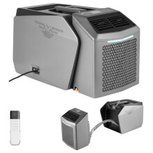 Climatiseur Portable pour Camping 4850 BTU-Duoku-Système Mobile Split à Double Tuyau pour Tentes et Camping-cars, Gris Foncé