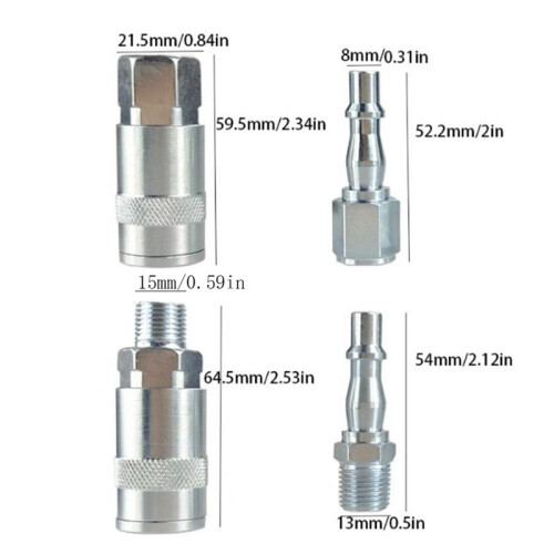 10PCS Quick Couplings - 1/4 Air Compressor Accessories Pneumatic Couplings for Efficient Use 1