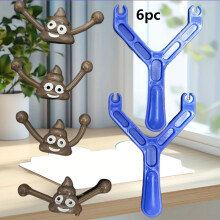 (A) Fun Christmas Gift: Slingshot Poop Launcher, A Wacky Poop-shooting Prank Toy, 6 Pieces