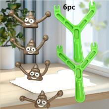 (B) Fun Christmas Gift: Slingshot Poop Launcher, A Wacky Poop-shooting Prank Toy, 6 Pieces