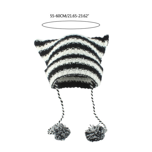 COMEET Knit 3D Cat Ear Hat Windproof Elastic Winter Cycling 2