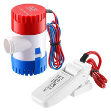 Boat Bilge Water Pump12V 1100 GPH with Float for Boats, 2 Pack Boat Bilge Pump Kit, 1100 GPH Flow Rate