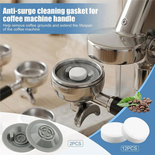 54mm Espresso Cleaning Kit Reusable Backflush Discs Cleaning Tablets Brush for   Luxe Cafe Coffee Machine 2
