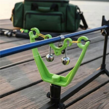 Double Bell Fishing Rod Holder Alarm Indicator Fishing Accessories Tackle Sound Alarm Rod Holder