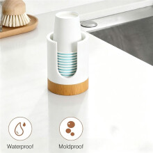 Bathroom Cup Dispenser, 3oz Dixie Cup Dispenser, Gravel White Cotton Pad Holder, Elegant Marble Finish, for Bathrooms