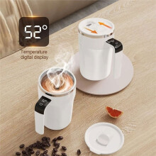 Automatic Stirring Coffee Cup Rechargeable Electric Stirring Mixer Stainless Steel Magnetic Self Stirring Mugs with Lid
