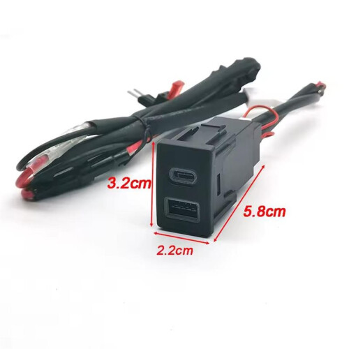 Retrofit Auto Dual PD USB Lader met  Lichtindicator voor  D-MAX/MU-X/V- 1