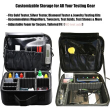 Kit di Test per Gioielli DiamondTester Oro Argento con Scatola, Senza Acido di Test, Divisori Rimovibili per Oro 10K-24K