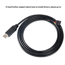 USB zu TTL Seriell 5V Adapterkabel TTL232 6-Poliger Weiblicher Steckverbinder Download-Debug-Kabeladaptermodul für 6 Fuß