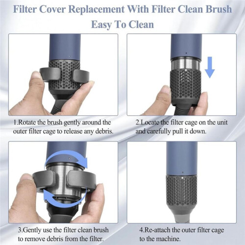 Filter Cage Cover Replacement Compatible with  Airwrap HS01/ Model Outer Filter Cover Compatible with  Air Wrap Attachments Strainer 2