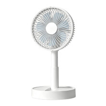 Vouwbare Bureauventilator Draagbare Telescopische Tafelventilator 3600mAh Oplaadbare Timer 4-Snelheden Verstelbare Hoogte