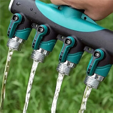 3/4 Zoll 4-Wege-Schlauchverbinder-Splitter Verstellbarer Zinklegierung Wasserhahn Schlauch-Splitter Verteiler A