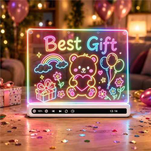 LED Drawing Board Clear Illumination- Drawing Board Glow Drawing Pad 8 Color Modes 2